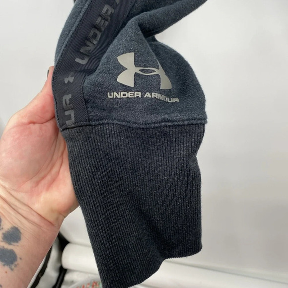 Under Armour Coldgear Sweatpants Womens Size Medium Dark Gray Zipper Fly Joggers - Picture 4 of 15